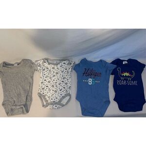 4 baby short sleeve onesies